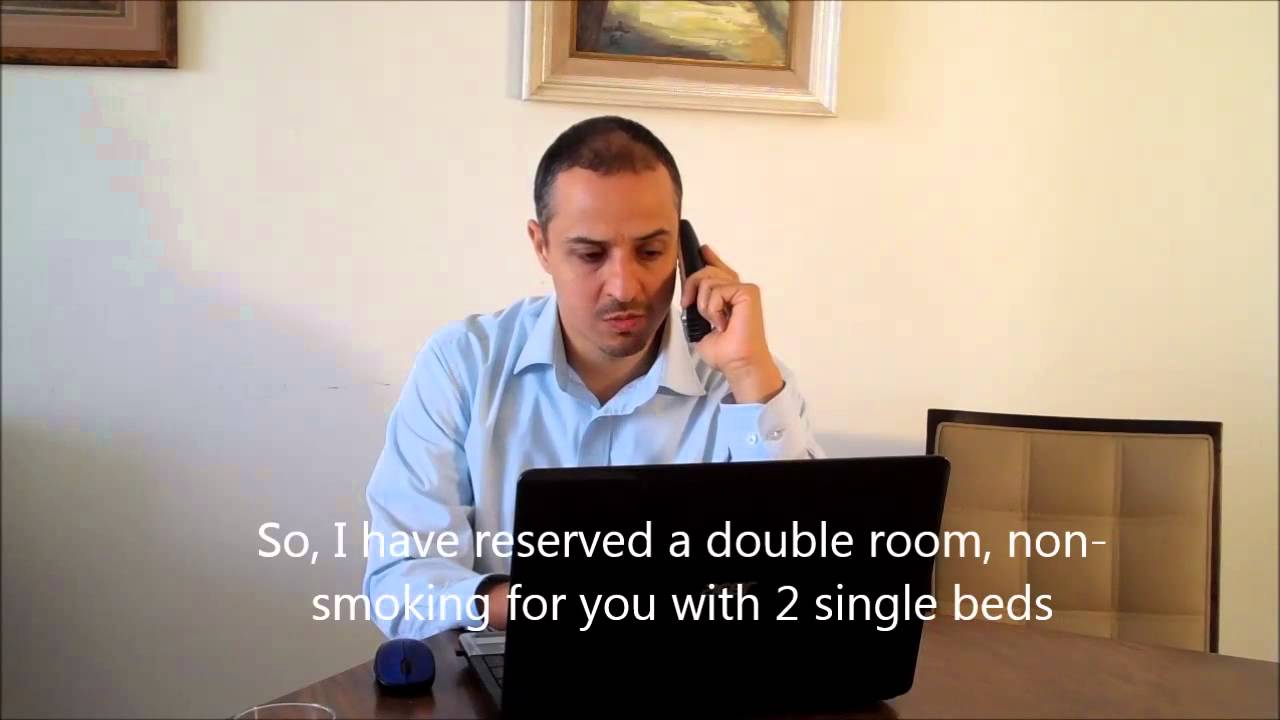 Making a hotel reservation in English