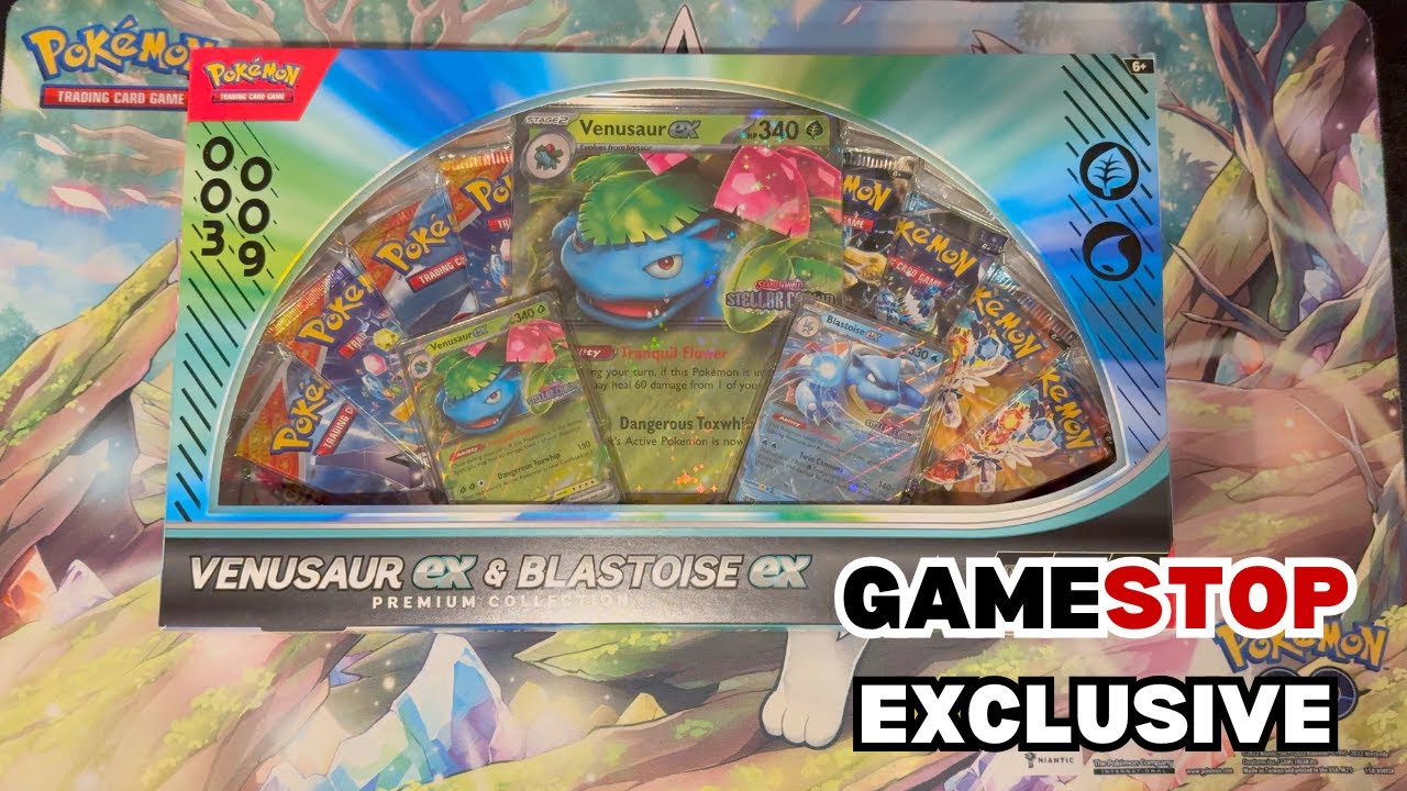 Opening Gamestop EXCLUSIVE Venusaur ex and Blastoise ex Premium Collection!