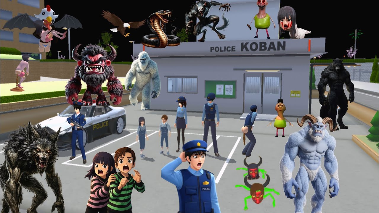 🧟‍♂️ Zombie Attack in Sakura School! 🚓 Mio & yuta Fight with Police | Sakura School Simulator