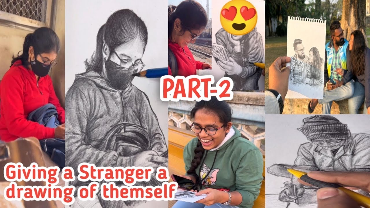 Drawing strangers in India very realistically ( REACTIONS!) drawing Prank with stranger | PART-2