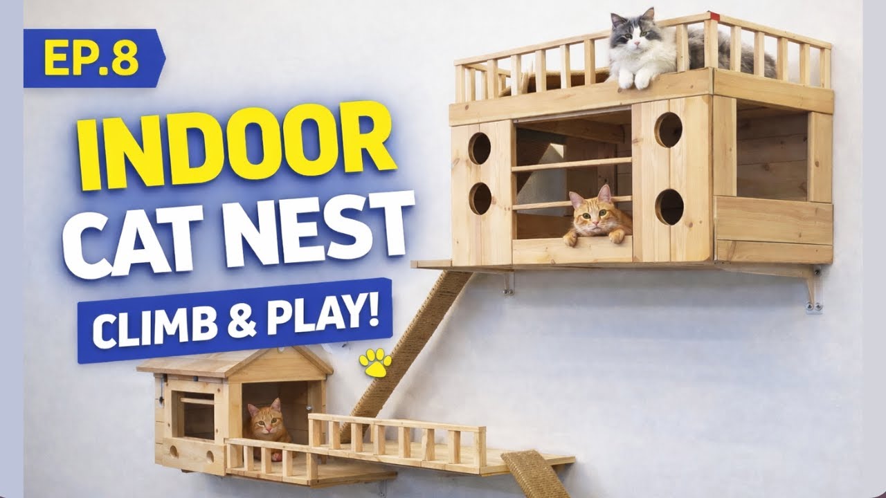 Stray Cat Shelter | An Indoor Nest for Rest, Play & Care (EP8)