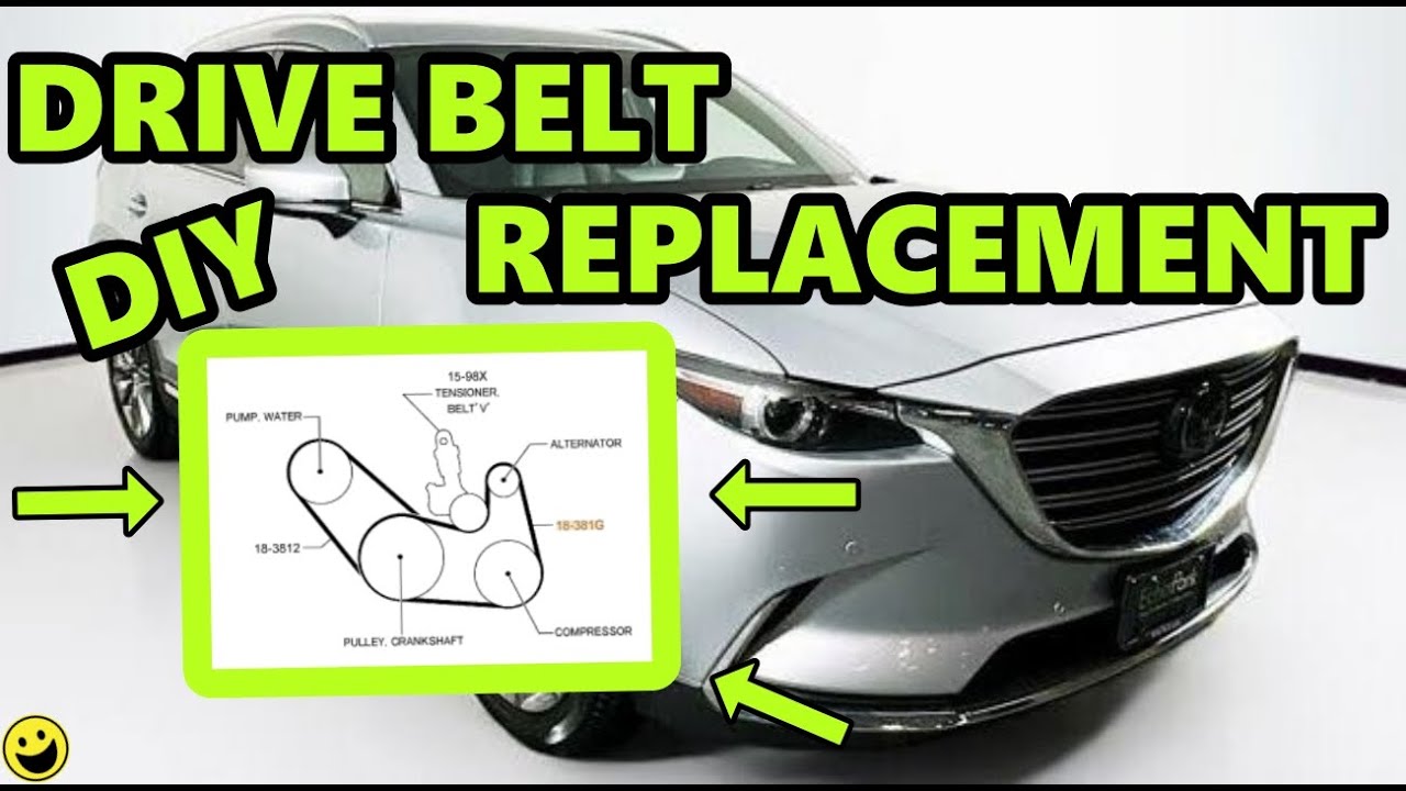 Как заменить приводные ремни в 4-цилиндровом 2,5-литровом турбодвигателе Mazda CX-9 2016–2023 гг.