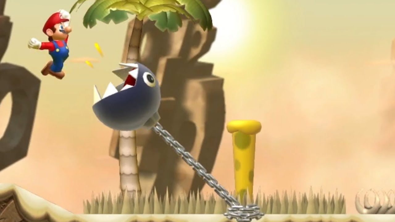 Cloudy Super Mario Bros. U 2 (All Star Coins) ☁ Part 5 - NAUGHTY Chain Chomps! ⛓️☀️