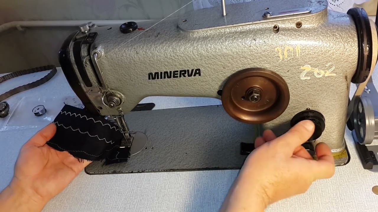 MINERVA 72520 кл  шьем ФЕСТОНЫ Вышивка зиг заг сложный Минерва #Швейная машина #sewing machine 335