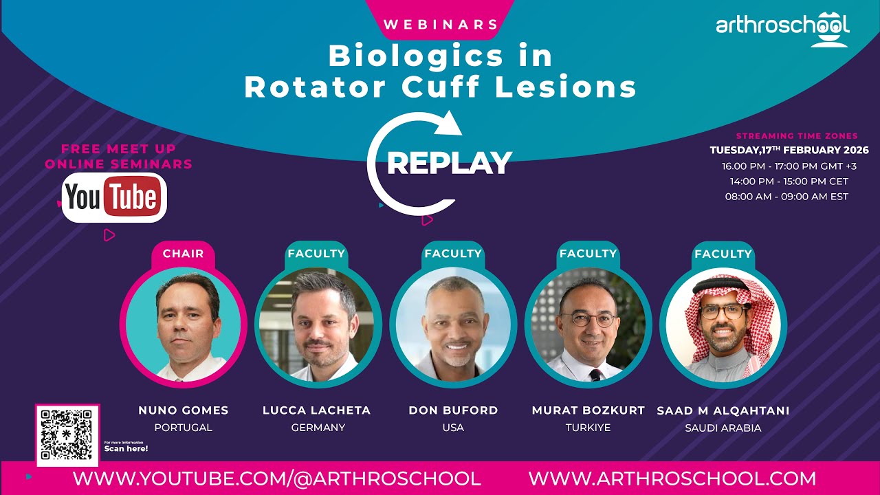 Biologics in Rotator Cuff Lesions Webinar, 3 February 2026, 16:00 GMT+3