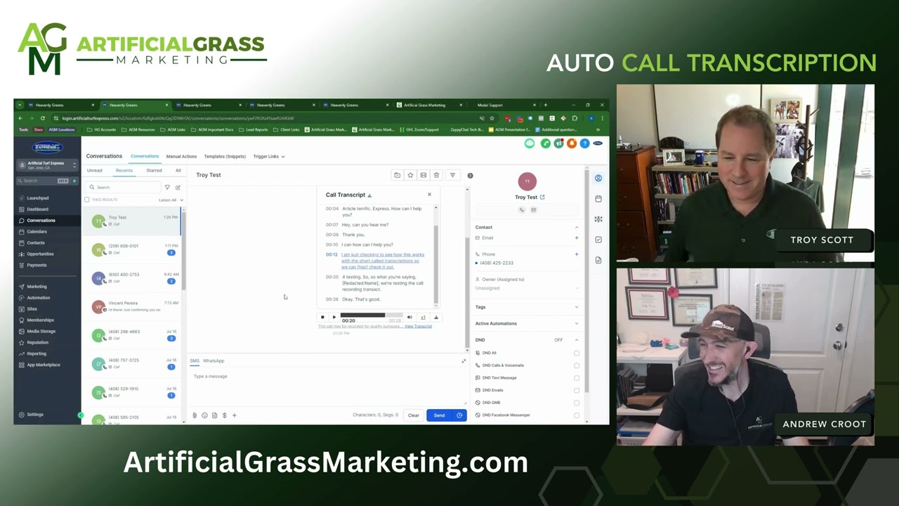AGM | Maximizing Artificial Grass Marketing: 5 Essential Call Features