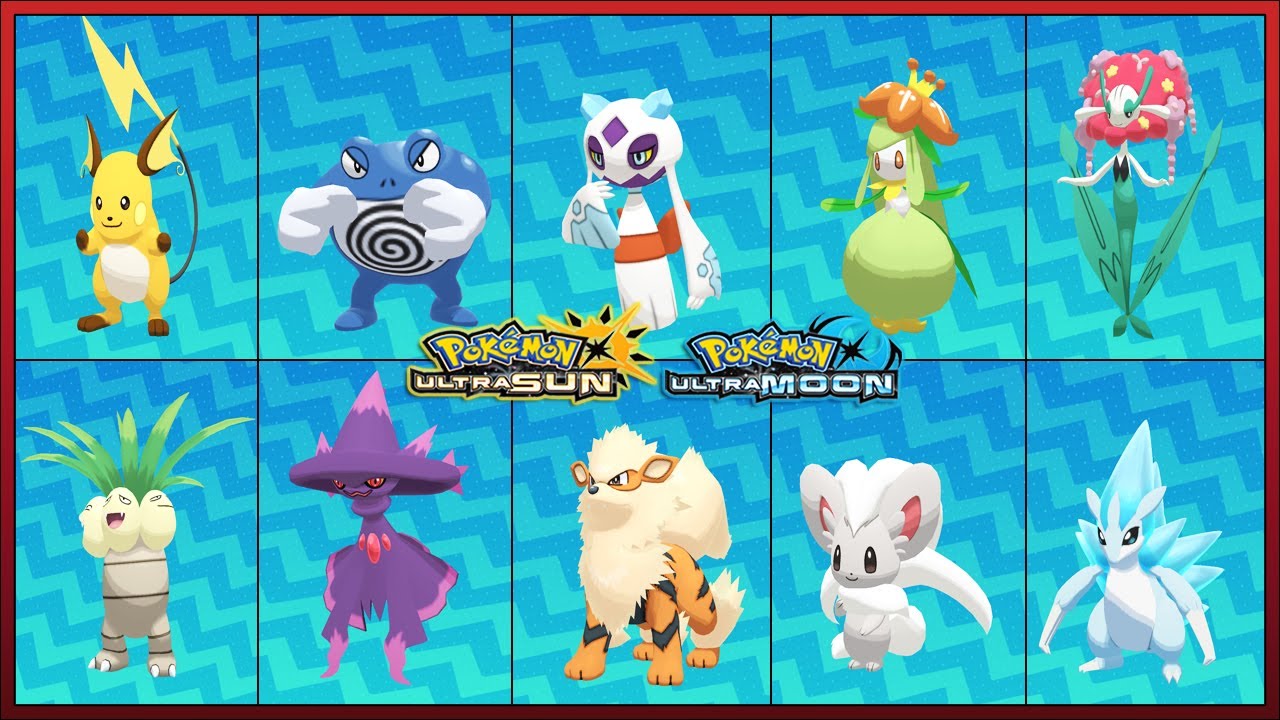 Pokemon UltraSun & UltraMoon - All Pokemon Evolves By Using Evolution Stone From Gen (1-7)