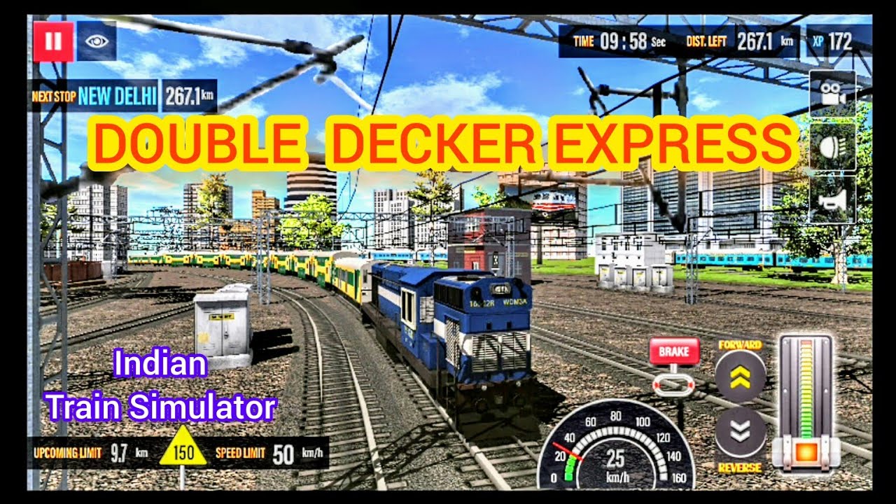 Double Decker Express Train Game |Indian Train Simulator 2023 |Action Gameplay