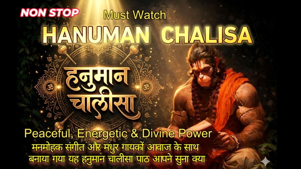 Hanuman chalisa 11 Times Nonstop, most powerful and devin, full Energetic Hanuman Chalisa,Must Watch