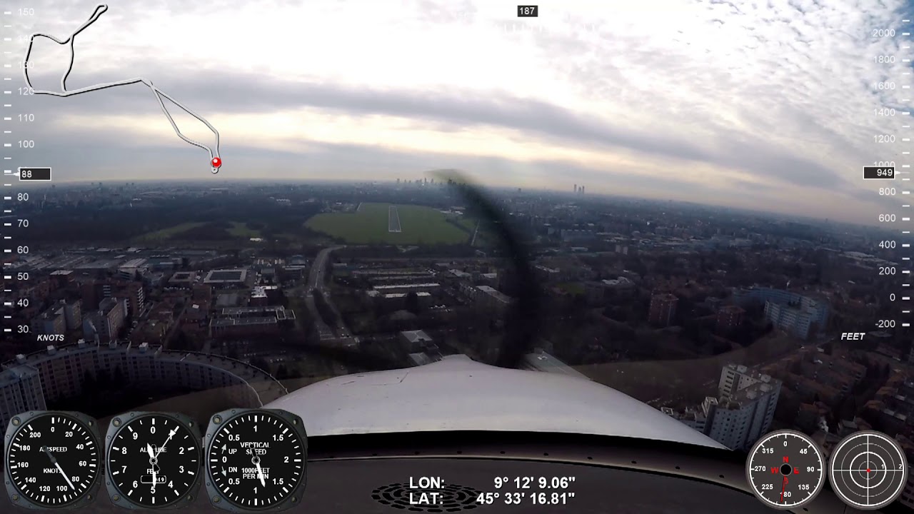Atterraggio Milano Bresso LIMB SR20 Landing