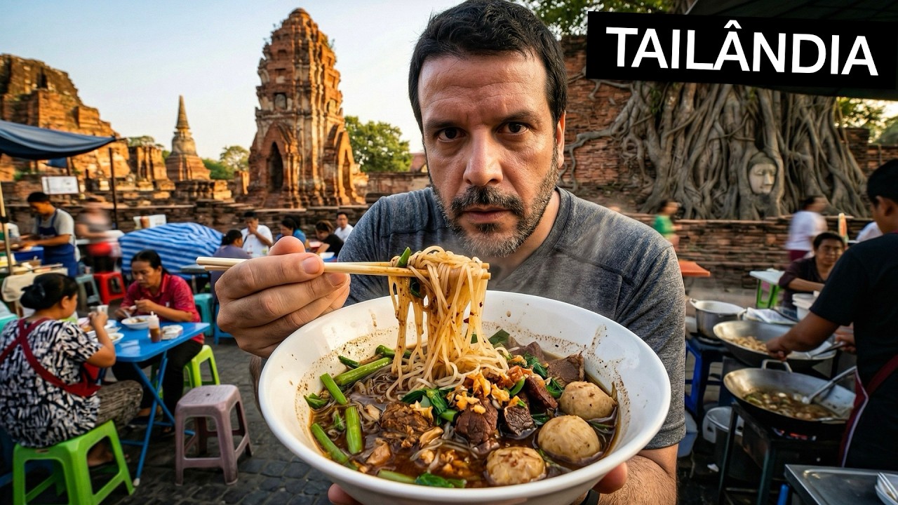 Provando COMIDA DE RUA na antiga capital da Tailândia!! 🇹🇭