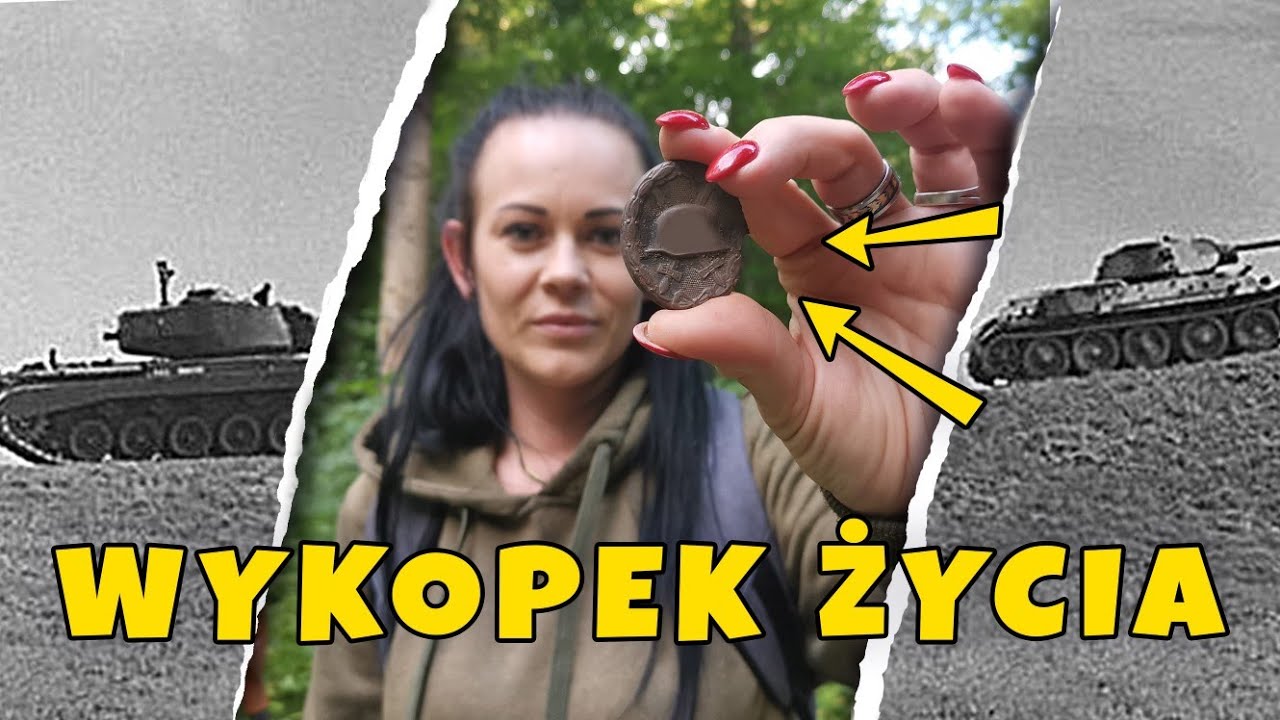 Rodzinka detektorystów#6 - Złomowe love story 💕. Poszukiwania . ⛏ Ewelina wykopuje mega odznakę❌