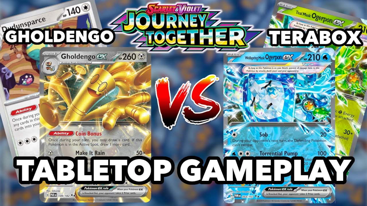Gholdengo EX vs Terabox - Pokemon Tabletop TCG [Journey Together]