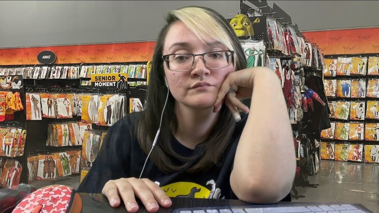 ASMR // Rude Spirit Halloween Employee Checks You Out + Does Your Makeup 👻