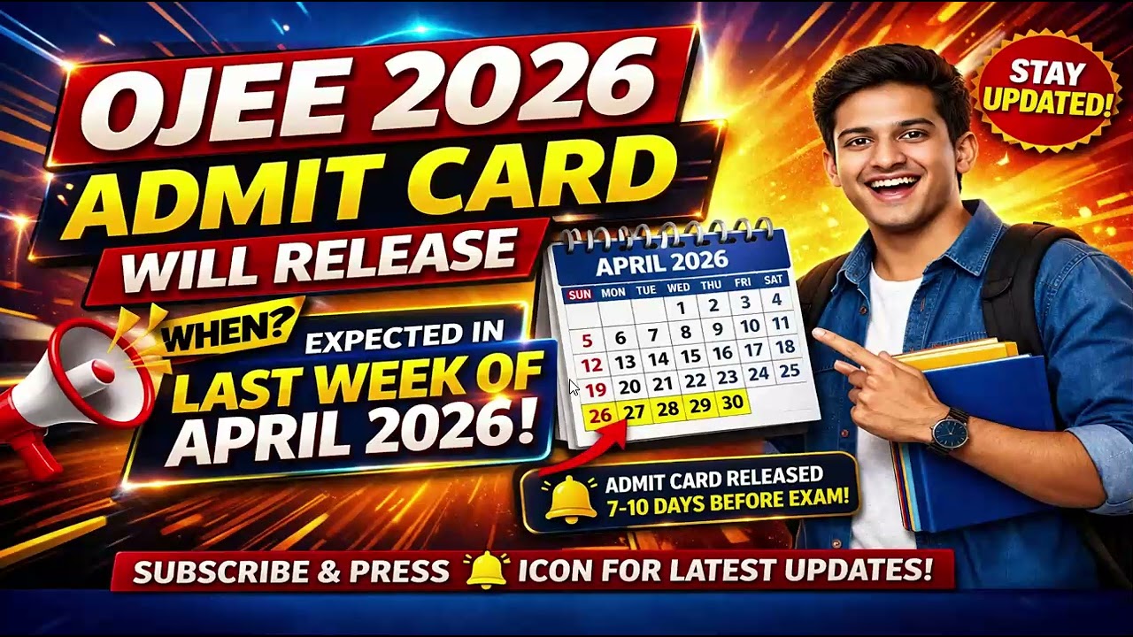 📅 Expected Admit Card Release Date:👉 Last Week of April 2026