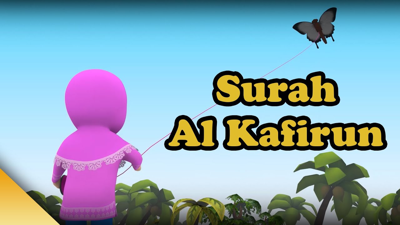 Murottal juz 30 Surah Al Kafirun With Playing Kites Animation