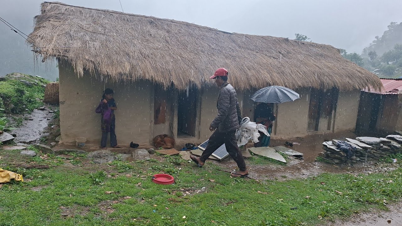 This IS Rural Himalayan Village Life During Rainy Days || Beautiful Nature With Rainy Days ||