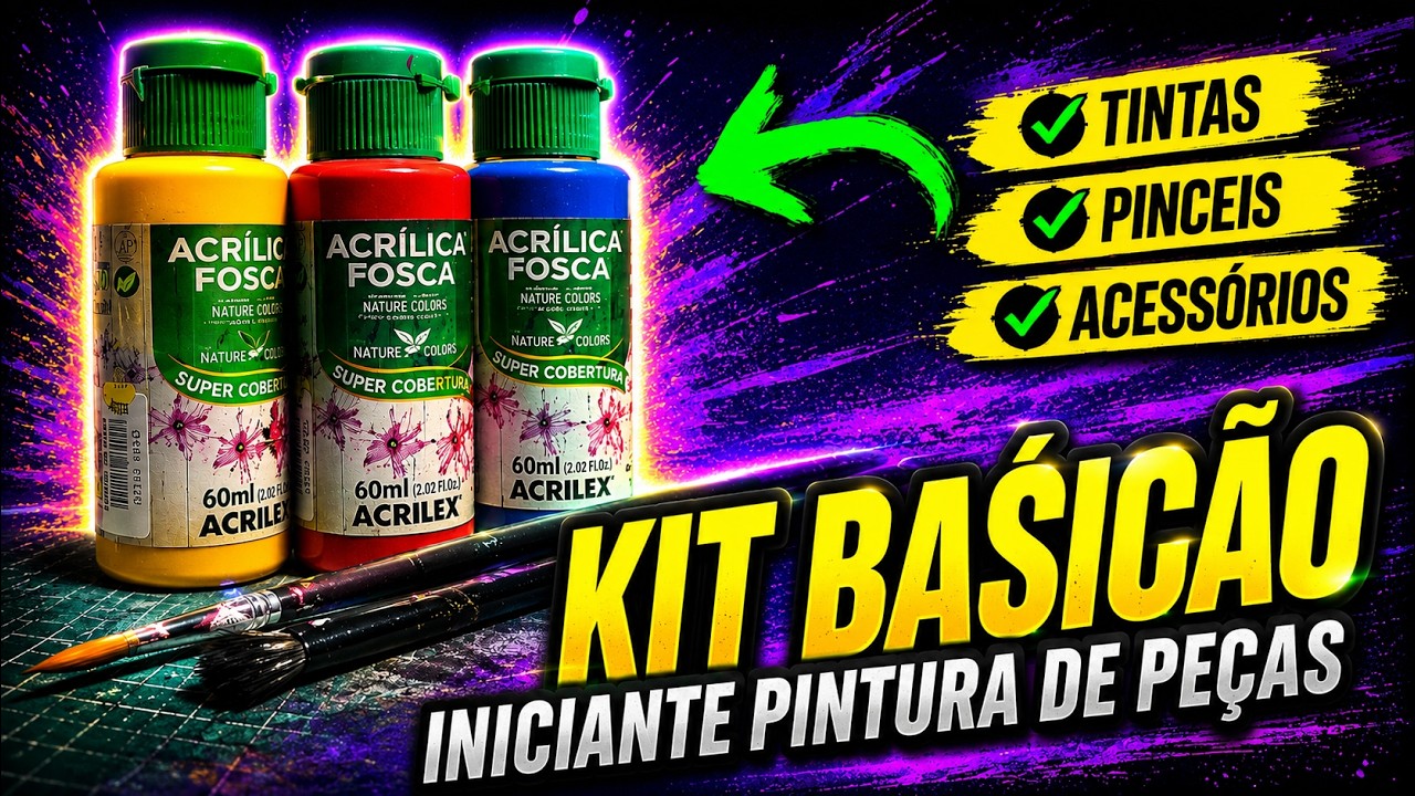 Kit basico para pintura de action figure e pe&ccedil;as em geral (iniciante)