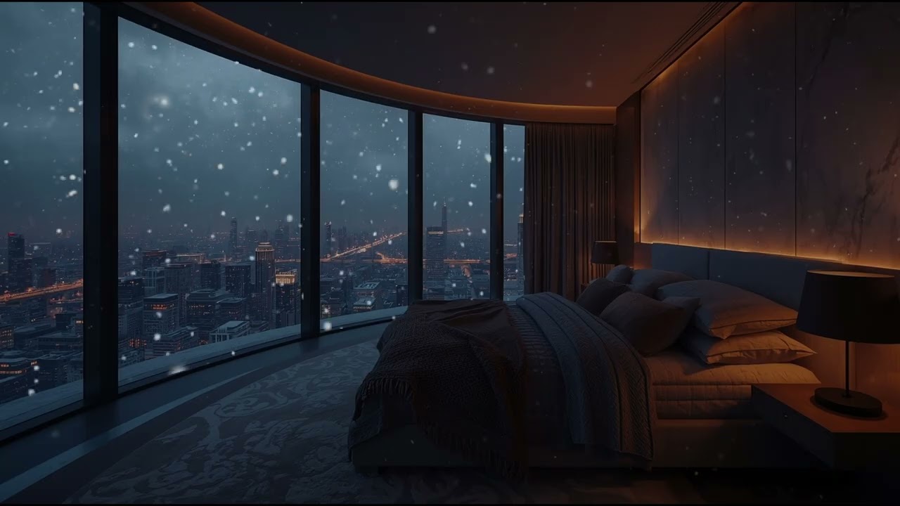 1.5 Hour Cozy Snowstorm with Blizzard Sounds | Ambience for Deep Sleep, Work and Focused Relaxation