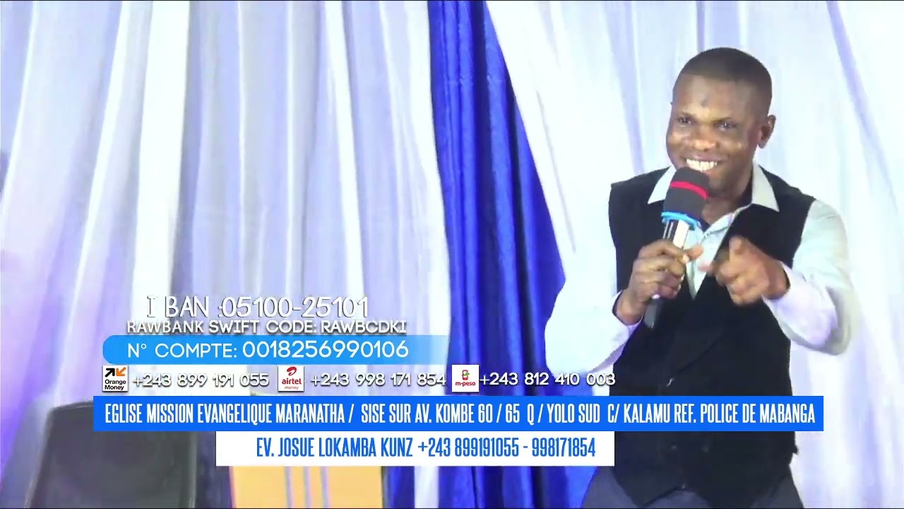SOUVIENS TOI DE  MOI avec  EV. JOSUE LOKAMBA KUNZ CULTE DIMANCHE 15 MAI 2022