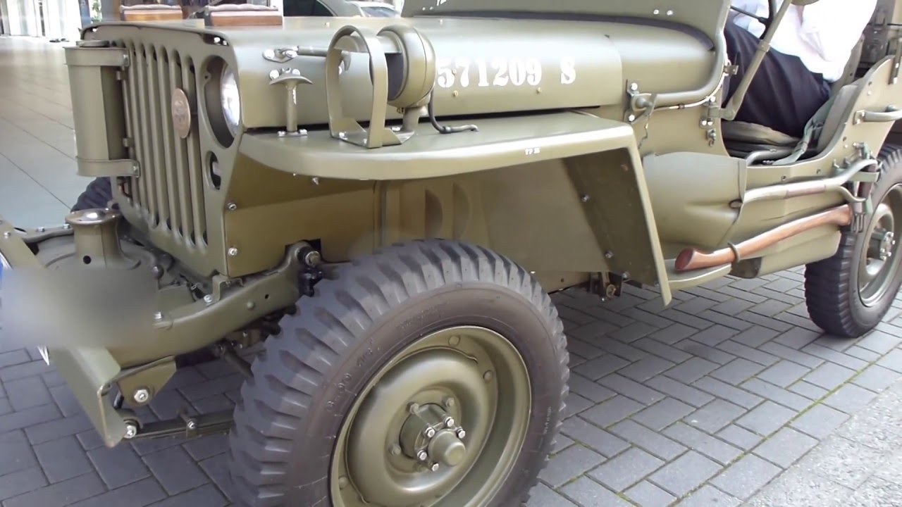 1944 WW2 Willys MB Jeep Start Up and Sound 2.2 60 hp 100 Km/h 62 mph