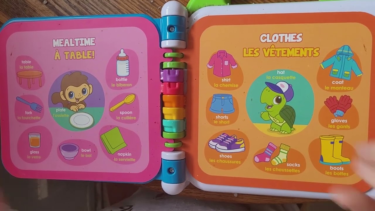 Learning Friends 100 words book by Leapfrog - Jackson and Mommy