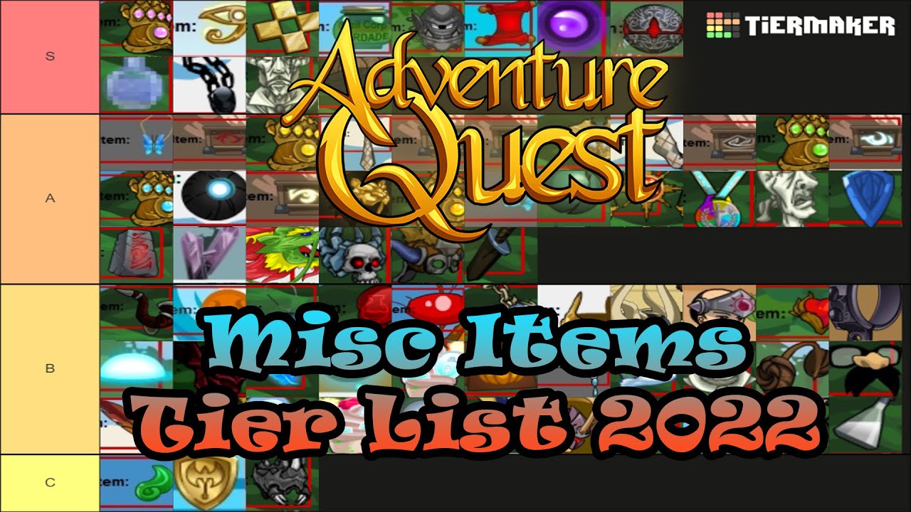 Adventure Quest Misc Items Tier List 2022