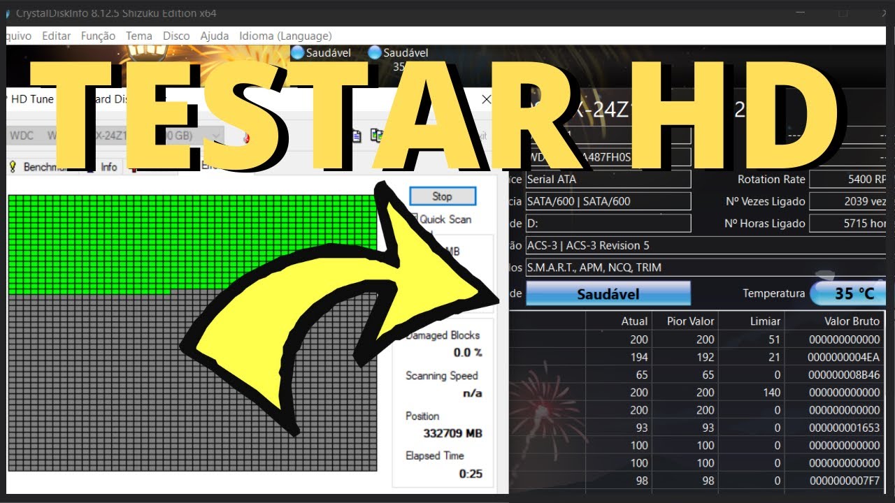 Dois PROGRAMAS para TESTAR HD ou SSD Para ver se Est&aacute; Bom, Recomendo!