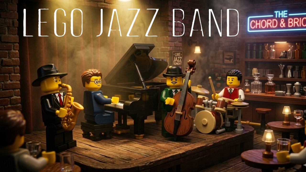 Cozy Jazz Bar 🎷 Relaxing Jazz Music by a Small LEGO Band