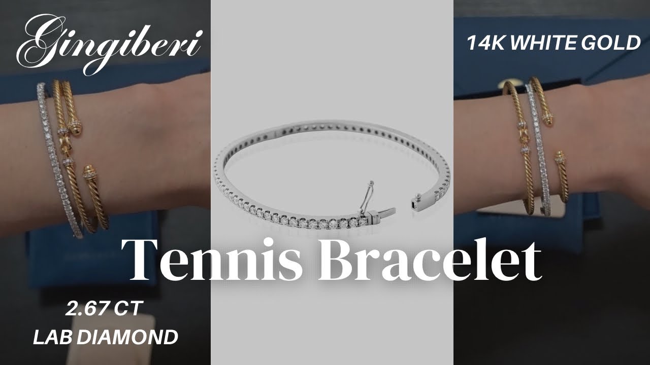 Gingiberi Tennis Bracelet I 14k white gold tennis bracelet I lab diamond tennis bracelet #gingiberi
