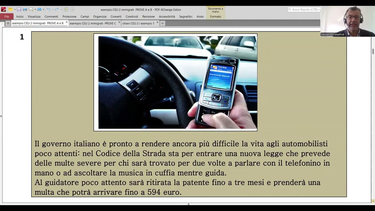 Simulazione Esame CELI 2i B1 valido per la Cittadinanza Italiana