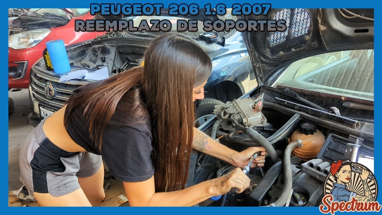¿Cómo reemplazar los soportes de un Peugeot 206 1.6 2007?