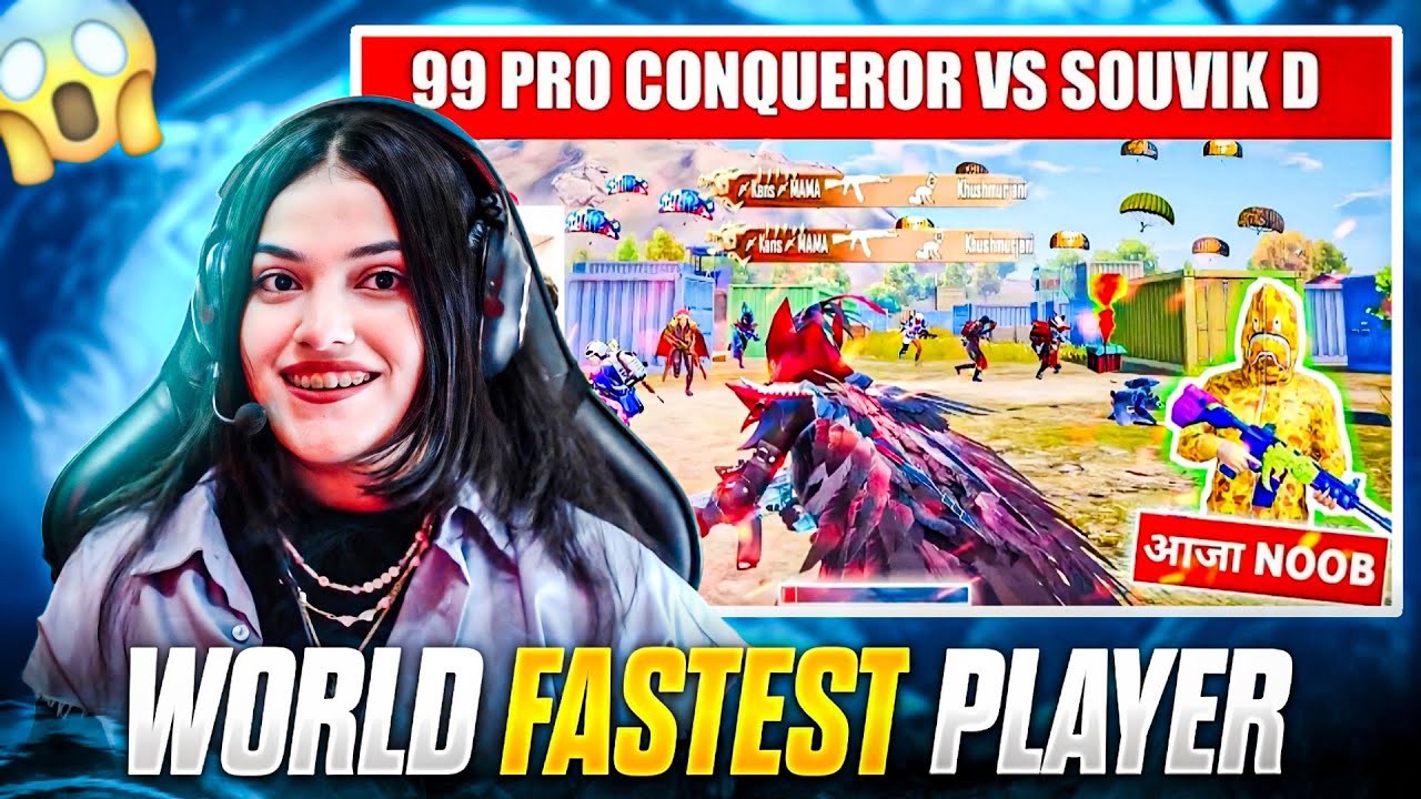 🇵🇰Реакция пакистанской девушки на 🇮🇳Индийского игрока Souvik D Live😍Самого быстрого игрока в мире😍