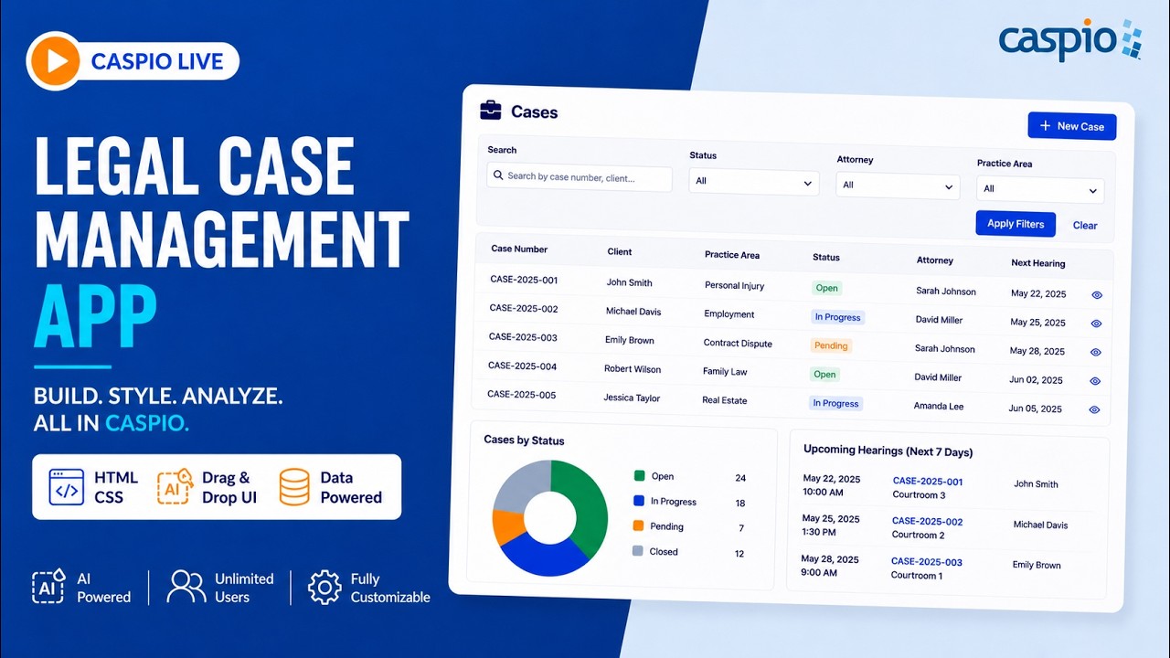 Build a Legal Case Management App with No Code (2026)