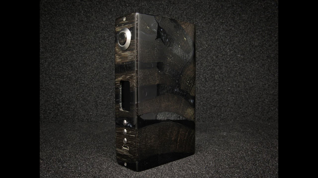 Fynemods Dual 21700 DNA250C Mod bog oak and piano black with graphite