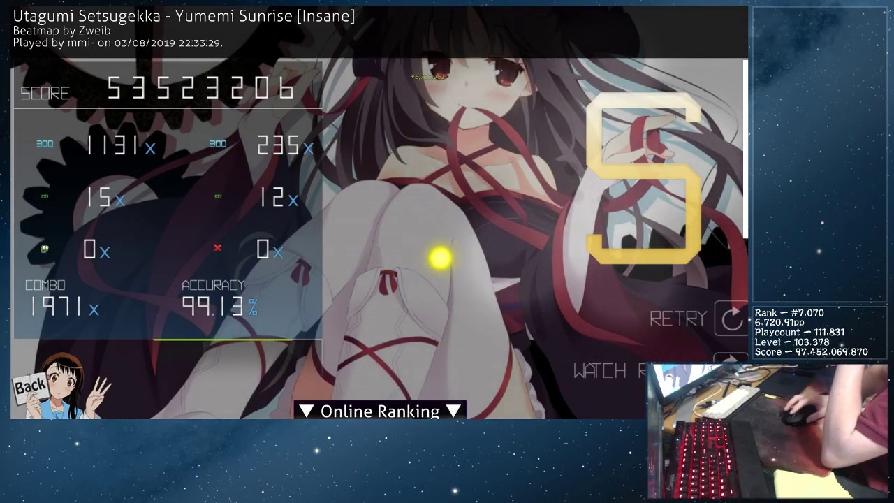 mmi- | Utagumi Setsugekka - Yumemi Sunrise [Insane] | 99.13% Nomod FC