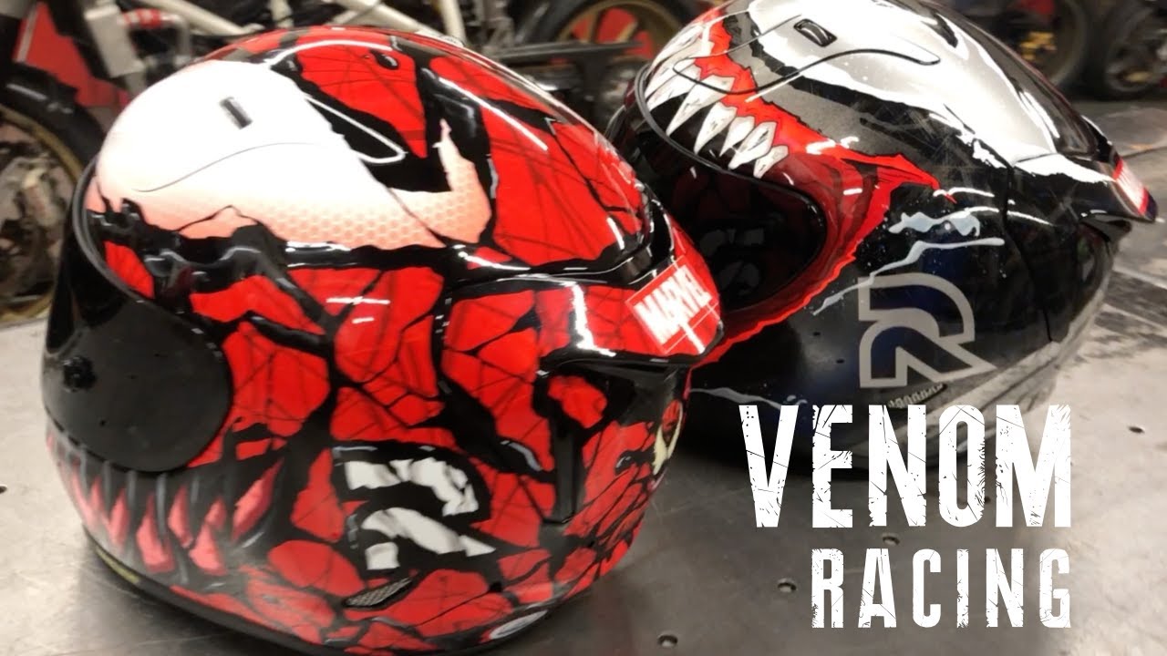 Project Venom Racing - HJC Marvel RPHA 11 Venom 2 & Carnage helmet unboxing