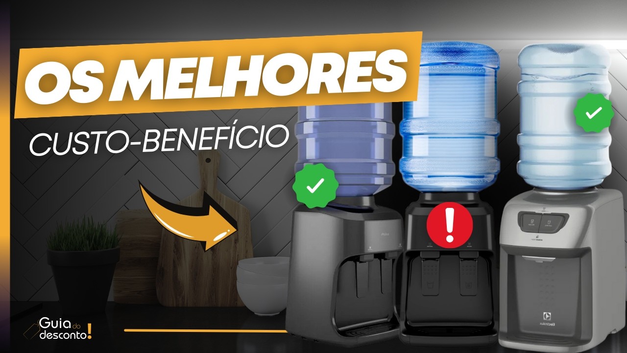 Os 3 Melhores Bebedouros de Água Gelada de Galão