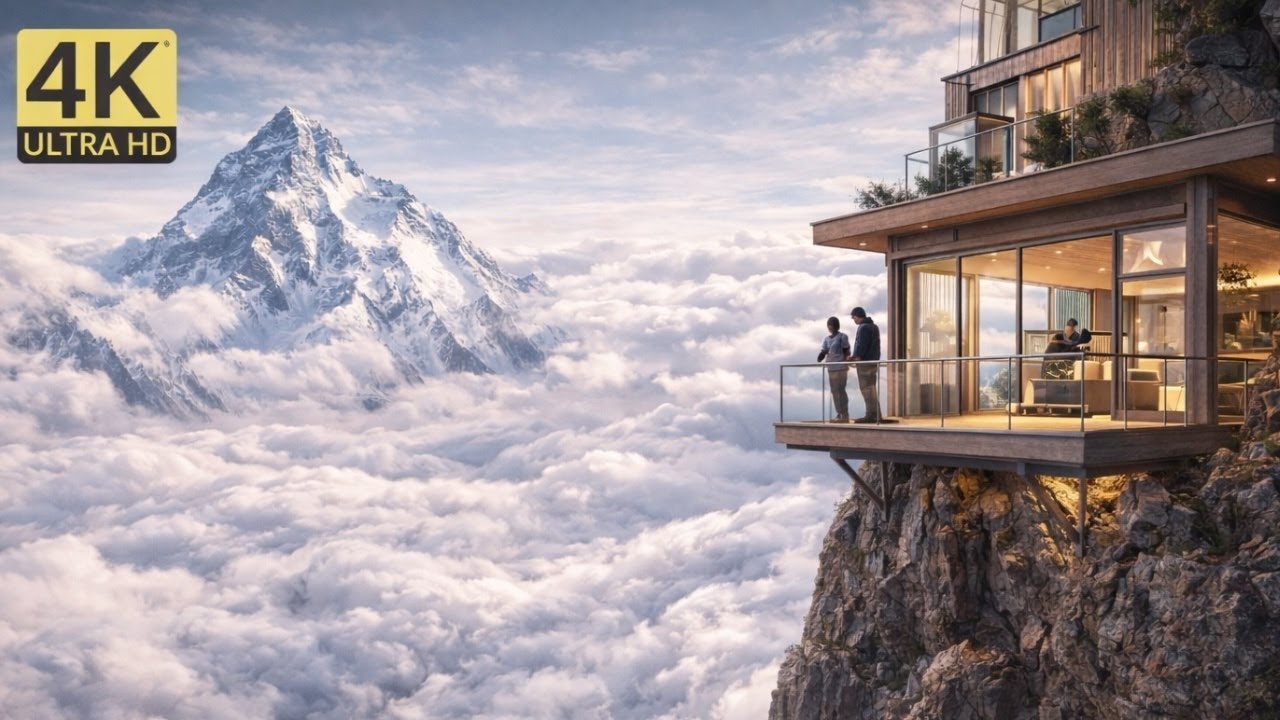 This Man Built a HIDDEN GLASS HOUSE on a K2 CLIFF — Impossible Build Above the Clouds ASMR