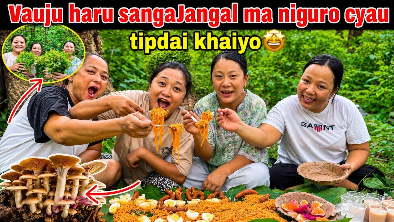 Vauju Haru Sanga Jungle Food Adventure 😱 | Fresh Niguro & Mushroom Feast