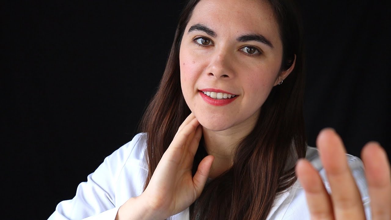 Sore Neck Exam and Treatment - ASMR - Gloves - Light