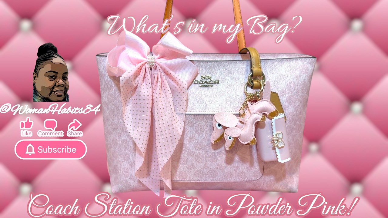 Новинка! Сумка-тоут Coach Station в нежно-розовом цвете WIMB