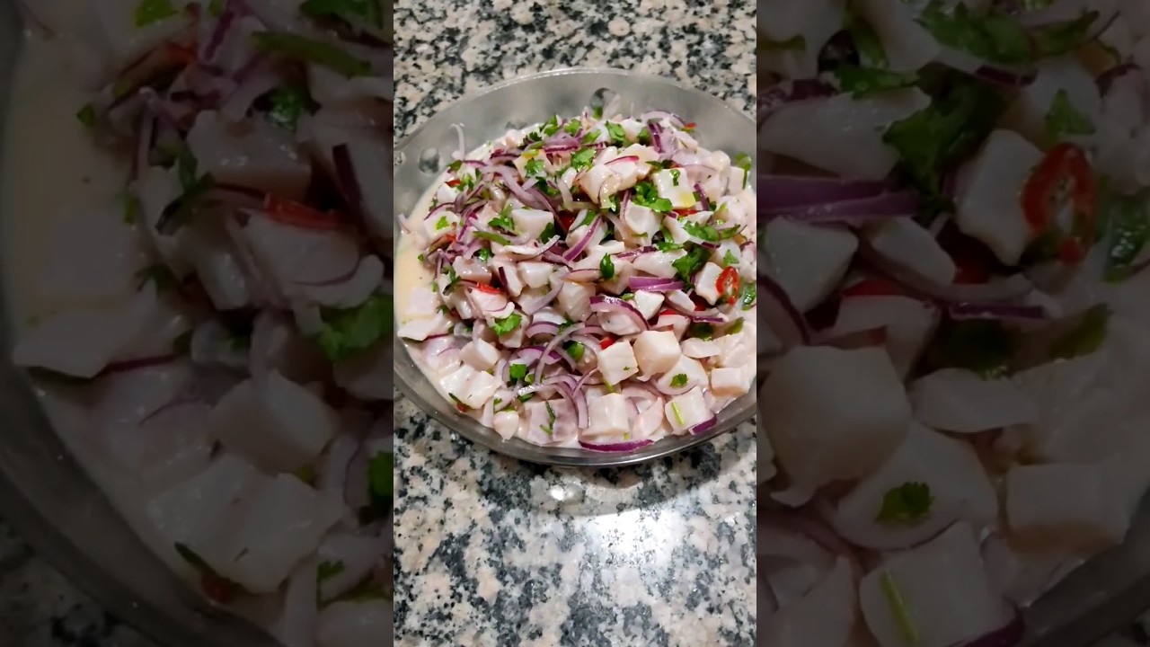 CEVICHE DE TIL&Aacute;PIA, delicioso e f&aacute;cil de fazer!  #shorts