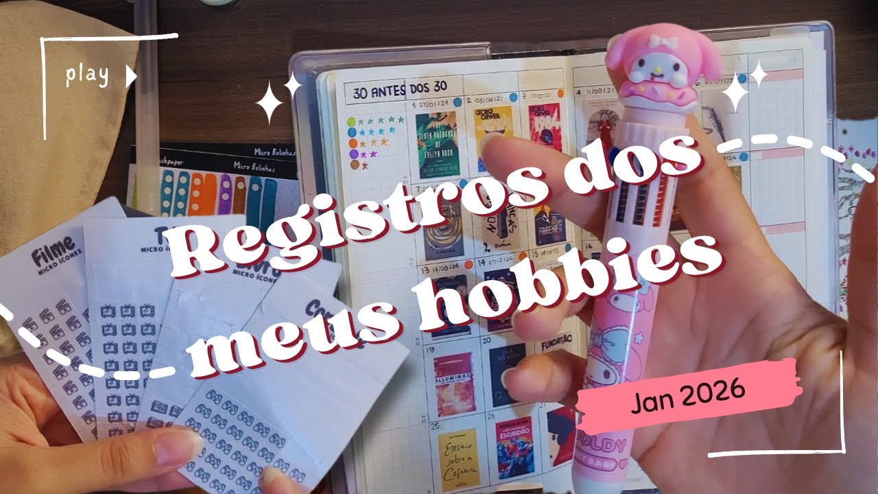 Como está meu planner de hobbies após um mês ✨🔖