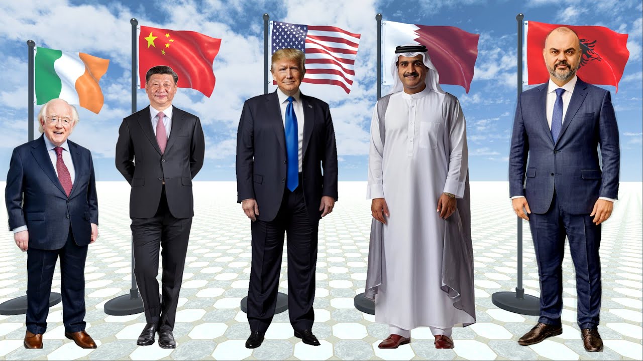Presidents Height Comparison 2025 - 3D Animation Comparison