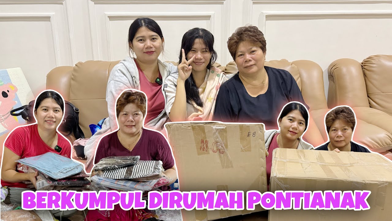 AMBIL PAKET DUA DUS JUMBO UNBOXING BERSAMA MAMA,KELUAR BELI MAKANAN SAMA ADIK JUNFONG