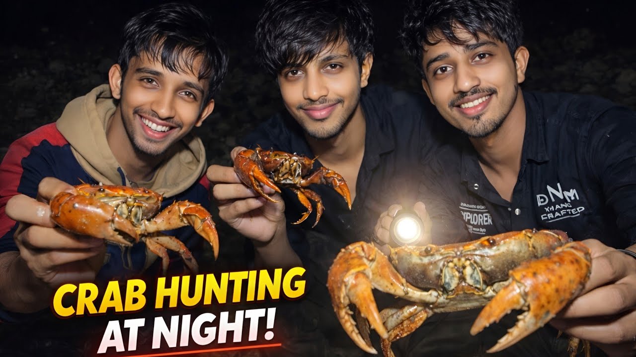Crazy Night Crab Hunting Experience | Crab Hunting at Night Was a Bad Idea 🤔