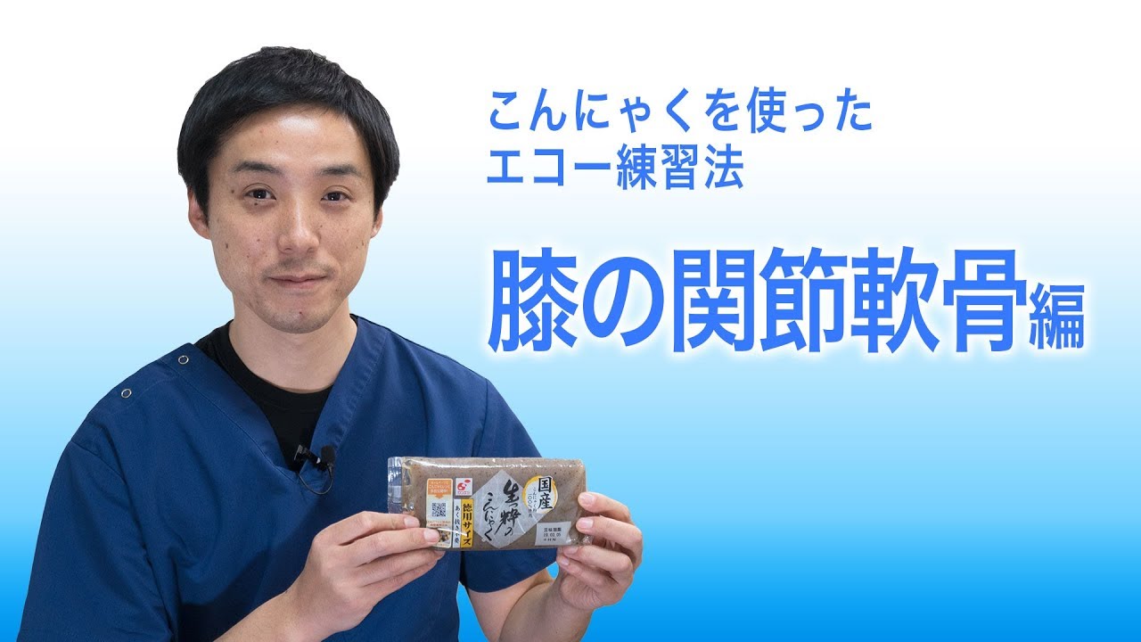 こんにゃくを使ったエコー練習法_膝の関節軟骨