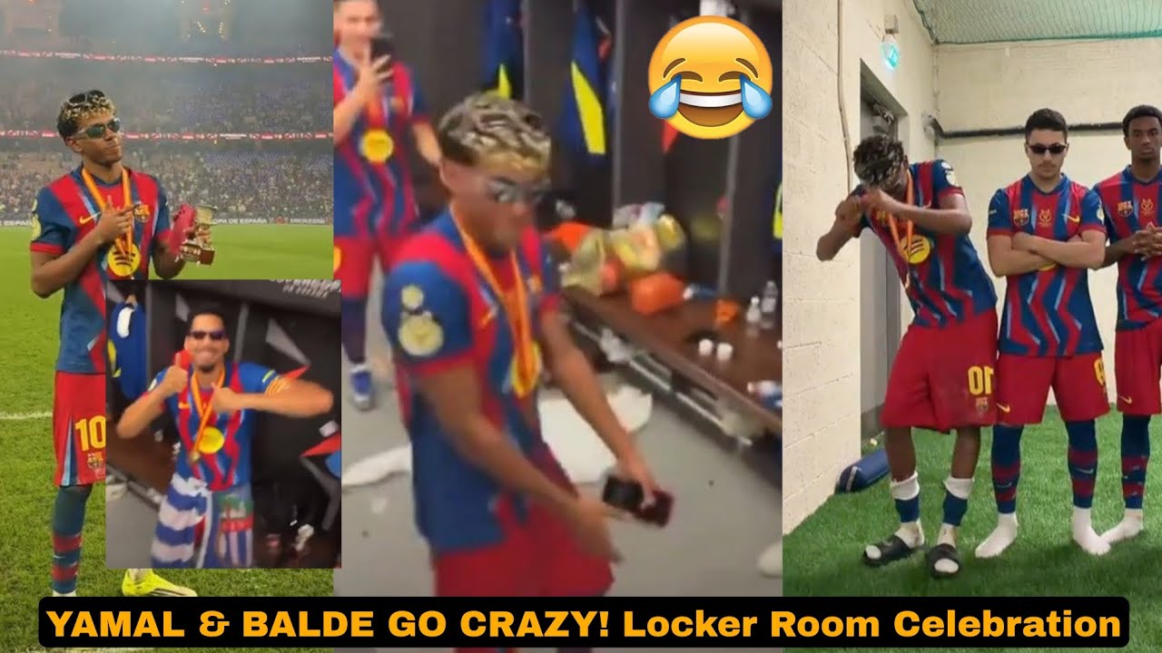 FIRE! Barcelona Locker Room Madness | YAMAL & BALDE ON FIRE | GAVI JOINS THE CELEBRATION 🔥😂 