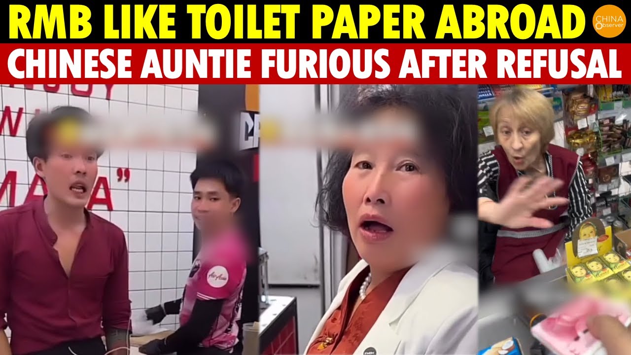 RMB Treated Like Toilet Paper Overseas! Chinese Auntie Angered After RMB Refused in Thailand